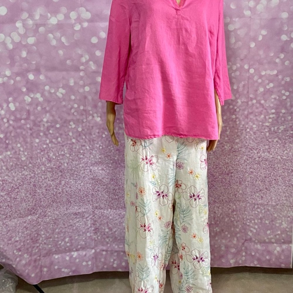 100% Linen 2 piece pants outfit - Picture 8 of 16